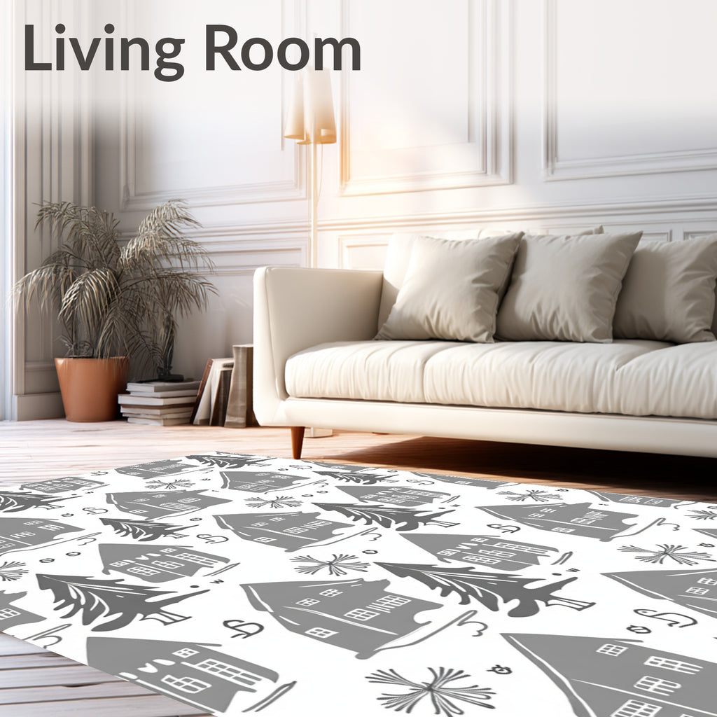 Whimsical Village Winter Collection Rug