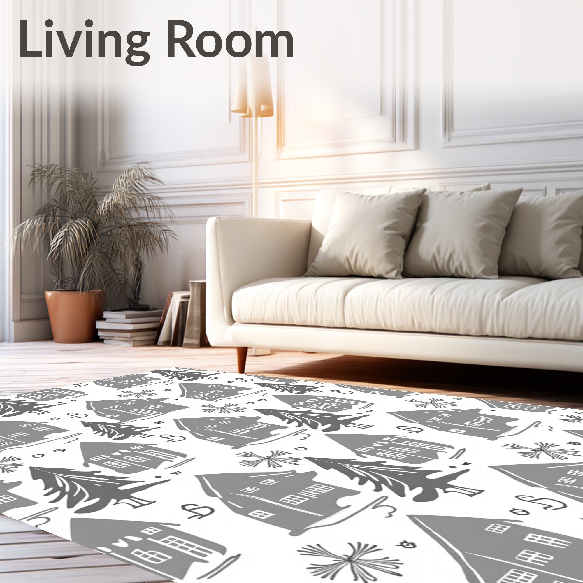 Whimsical Village Winter Collection Rug