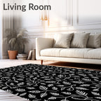 Botanical White Vine Scroll Rug