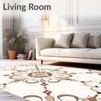 Ornate Caramel Star Medallion Rug