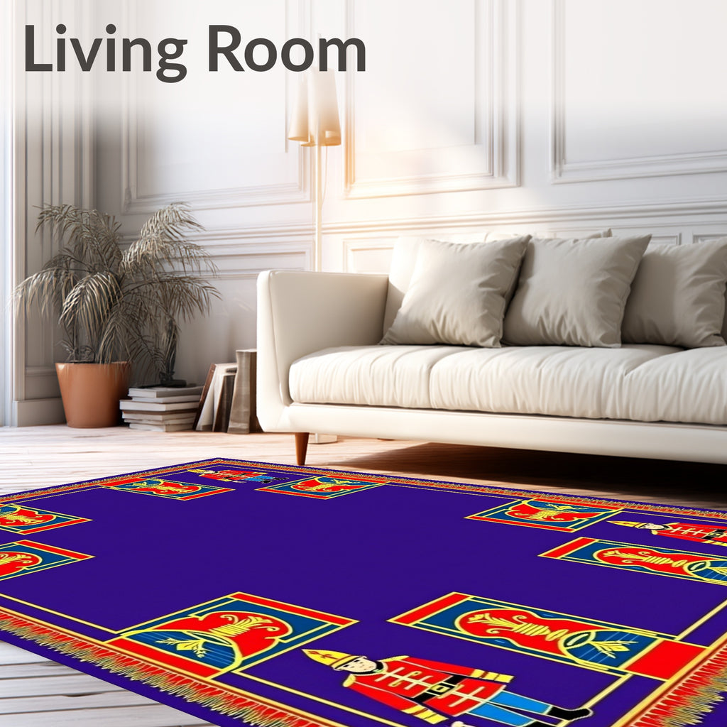 Royal Guard Crimson Yellow Blue Border Rug
