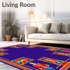 Royal Guard Crimson Yellow Blue Border Rug