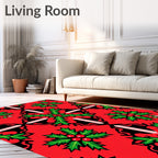 Vibrant Holly Berry Festive Repeat Rug