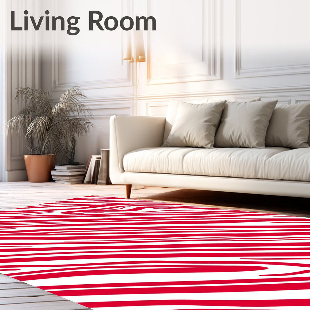 Bold Red Organic Stripe Rug