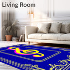Bold Blue Treble Clef Harmony Rug