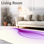 Amethyst Orchid Swirl Abstract Rug