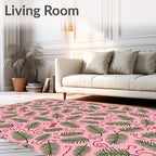 Pink Evergreen Berry Swirl Rug