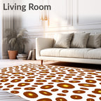 Spotted Ochre Abstract Spots Rug