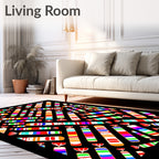 Colorful Candy Cane Stripes Rug
