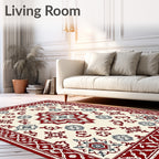 Classic Crimson Medallion Floral Rug