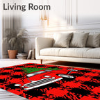 Red Truck Pine Baffalo Check Rug