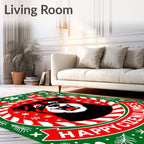 Christmas Dog Paw Holiday Vibes Rug