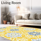 Vintage Sunburst Floral Medallion Rug