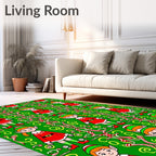 Elf Christmas Candy Cane Swirl Rug