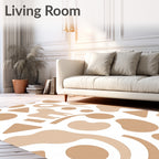 Neutral Abstract Organic Shapes Rug