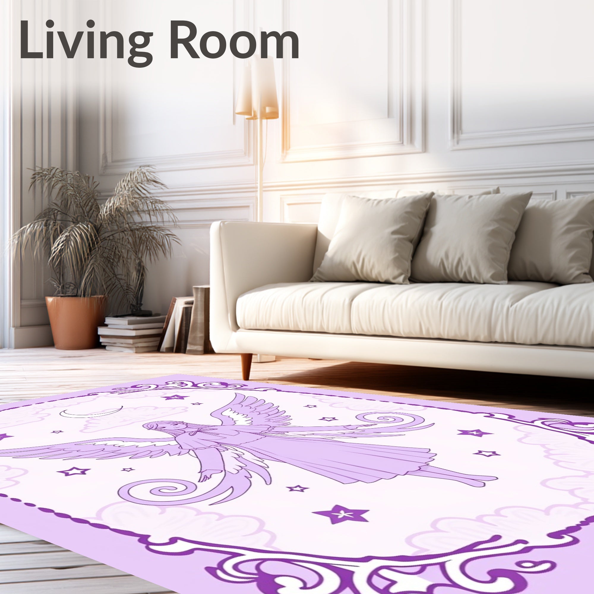 Lavender Angelic Celestial Dream Rug