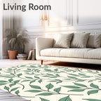 Sage Green Botanical Vine Rug
