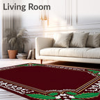 Crimson Leaf Vine Flourish Rug