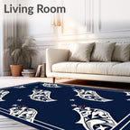 Dark Blue Tribal Creature Star Rug