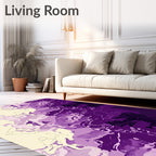 Amethyst Amorphous Floral Swirl Rug