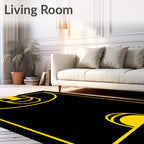 Bold Yellow Geometric Arch Rug
