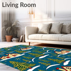 Cozy Village Christmas Tree Snowfall Rug