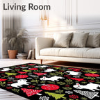 Festive White Lamb Christmas Tree Sprinkle Rug