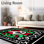 Playful Dog Holly Berry Wreath Rug
