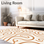 Copper Swirl Organic Flow Rug