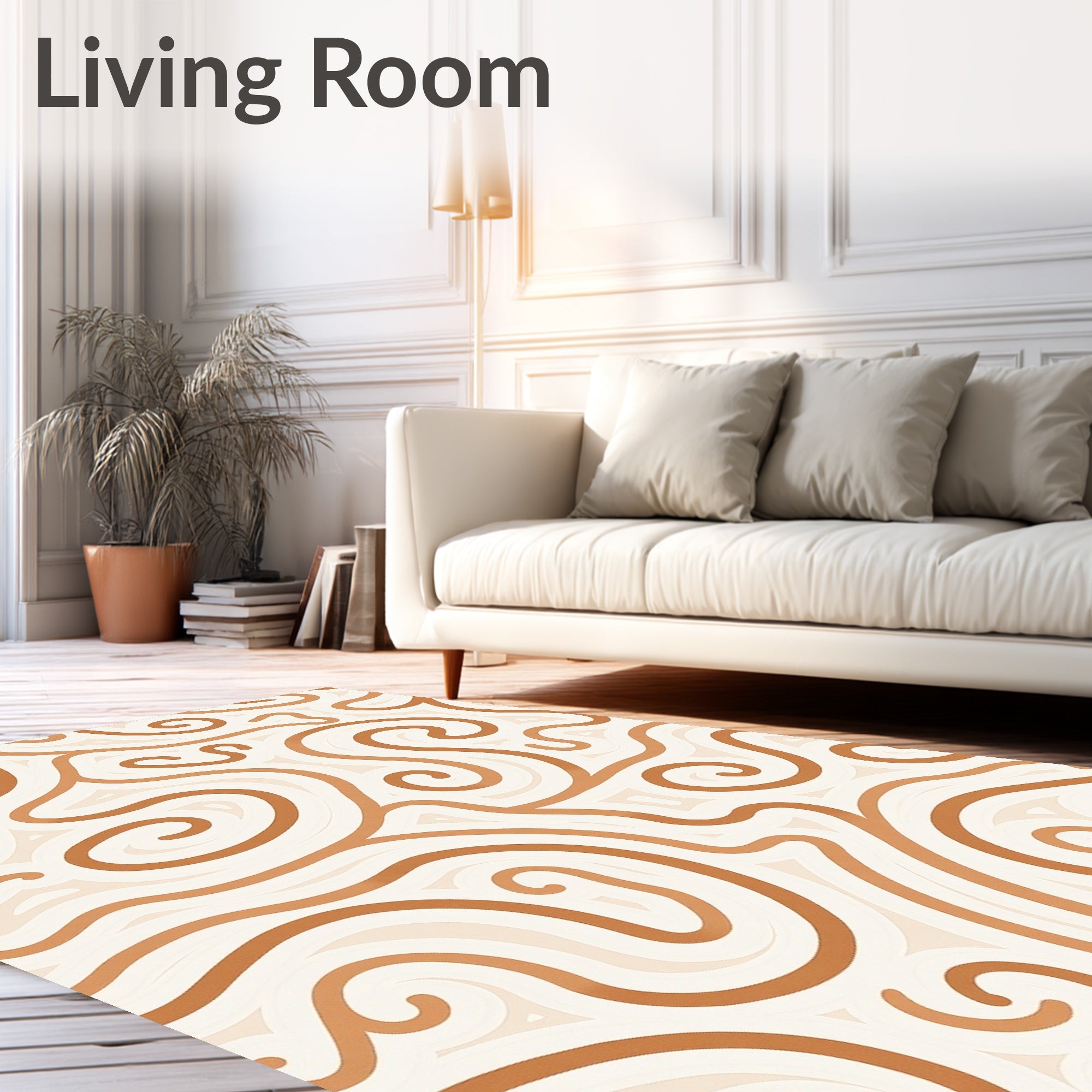 Copper Swirl Organic Flow Rug
