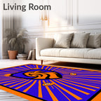 Bold Orange Eagle Shield Rug