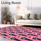 Cute Scarlet Soldier Repeat Rug
