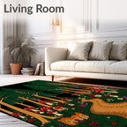 Enchanted Forest Mushroom Path Rug