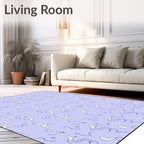 Whimsical Lavender Flowing Ribbon Rug