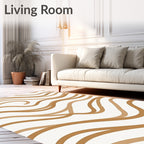 Copper Wave Flowing Lines Rug