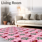Crimson Deer Garden Folktale Rug