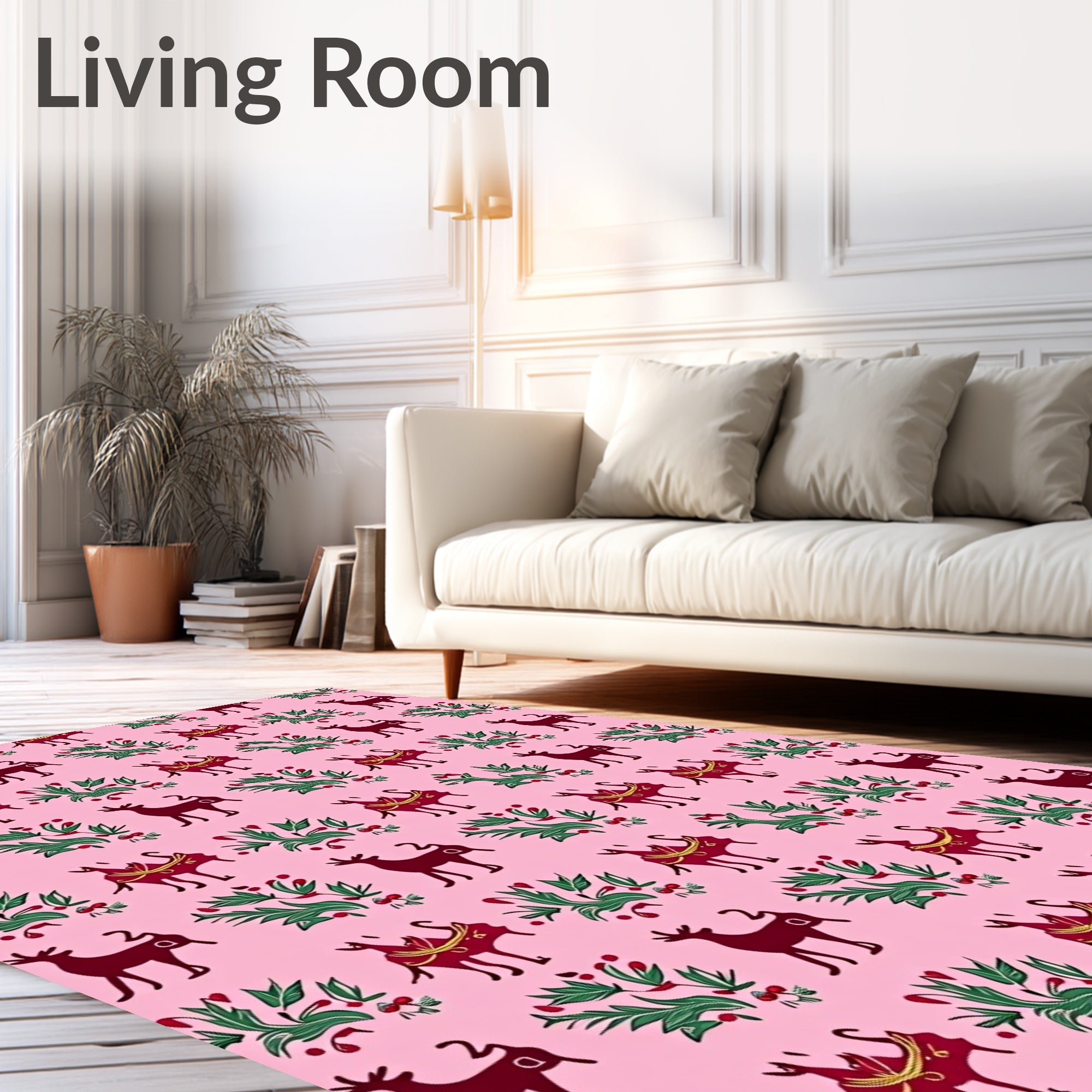 Crimson Deer Garden Folktale Rug