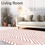 Rose Gold Woven Herringbone Vigor Rug