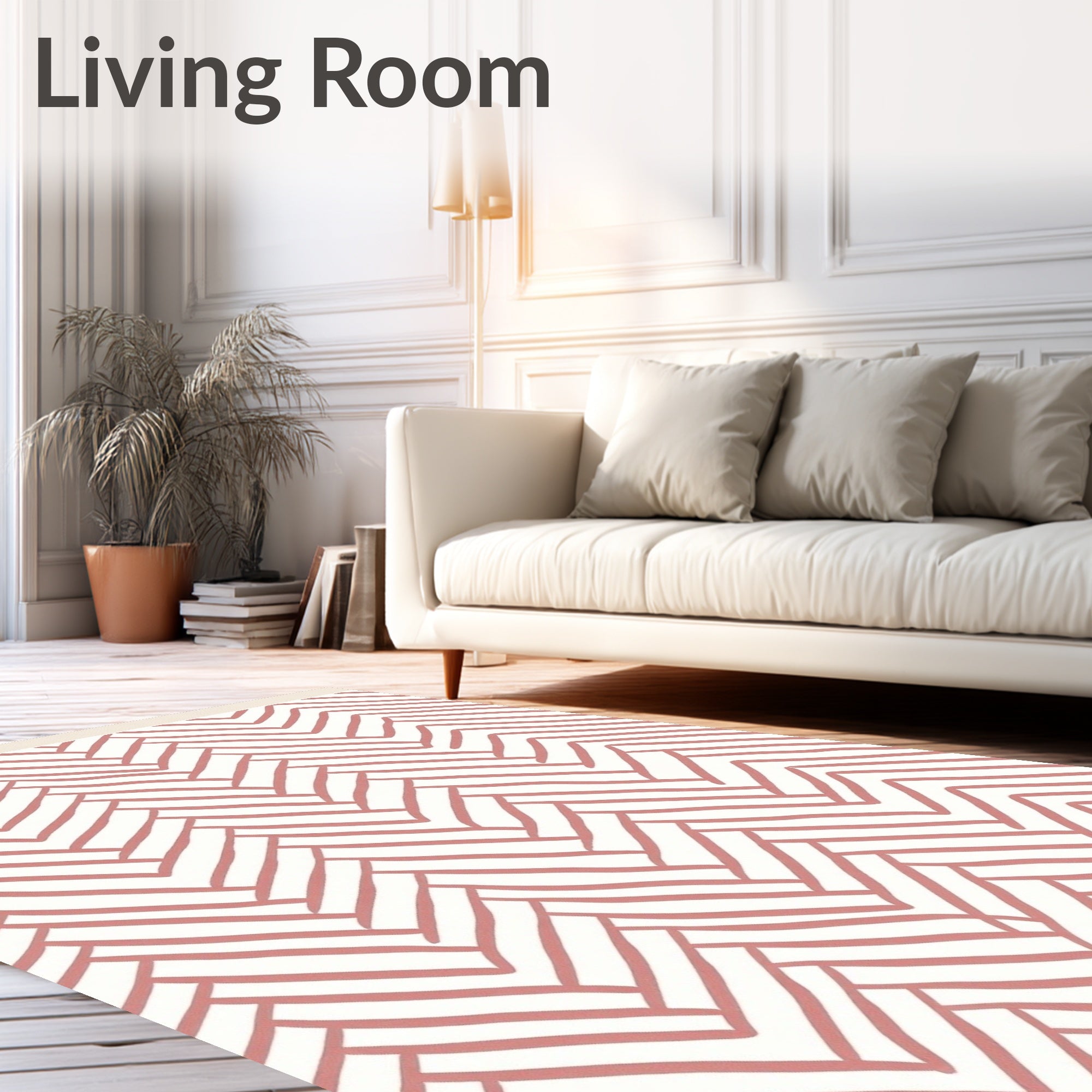 Rose Gold Woven Herringbone Vigor Rug