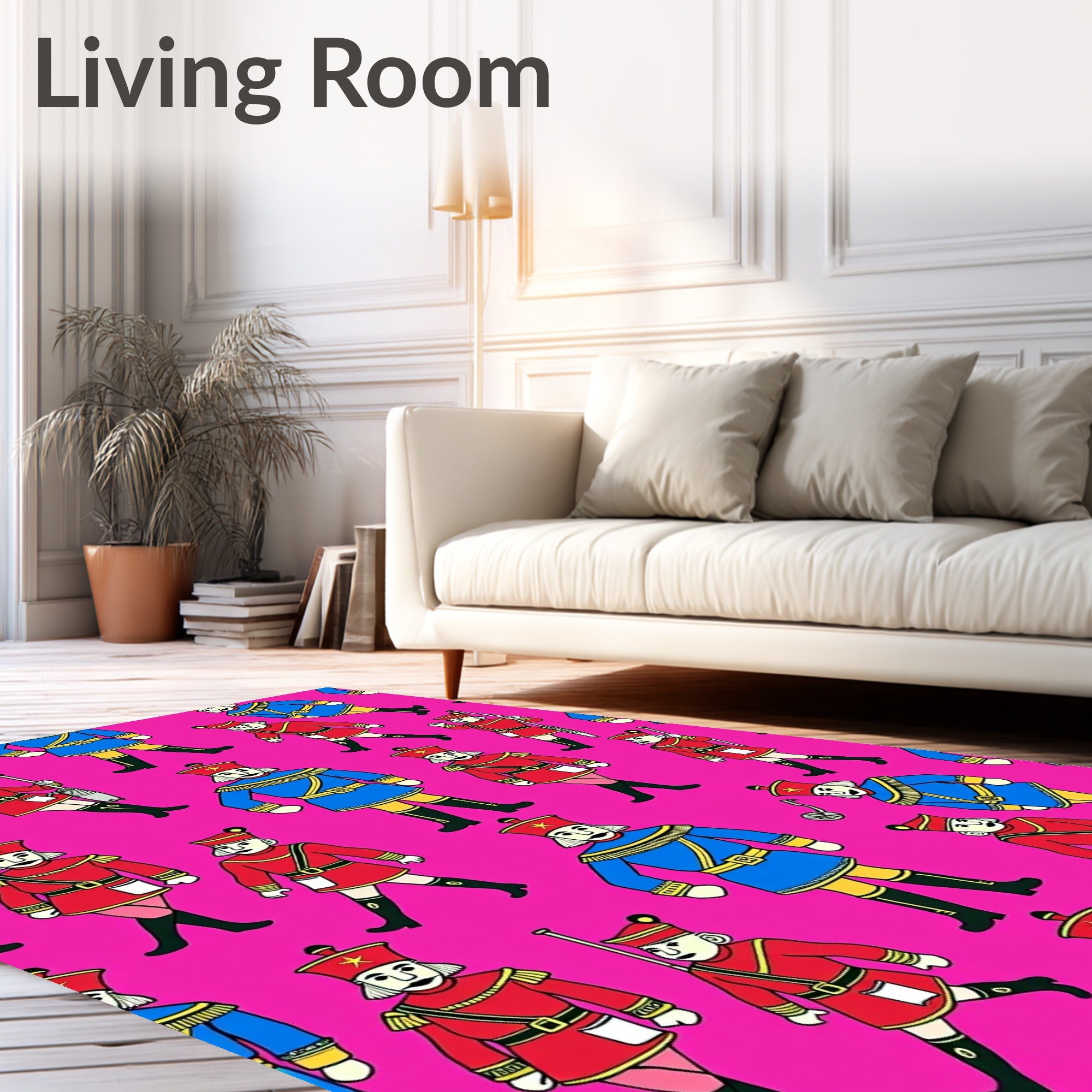 Pink Bold Soldier Repeat Rug