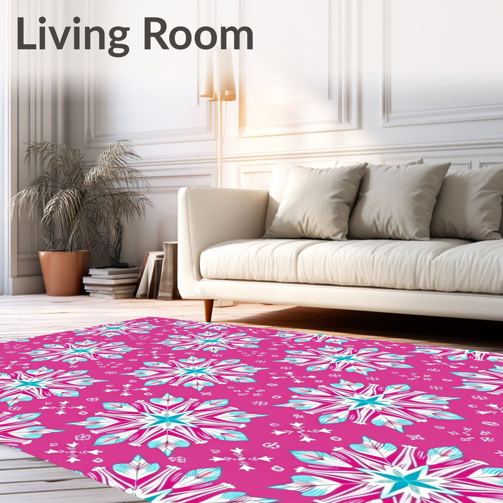 Vibrant Fuchsia Starburst Bloom Rug