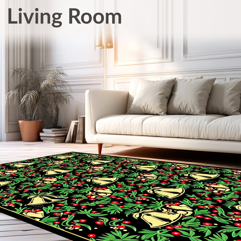 Golden Bells Festive Holly Berry Rug
