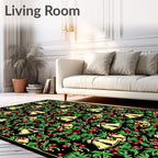 Golden Bells Festive Holly Berry Rug