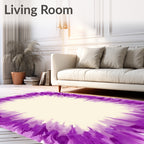 Vibrant Purple Burst Abstract Rug
