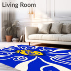 Royal Blue Golden Crest Embrace Rug