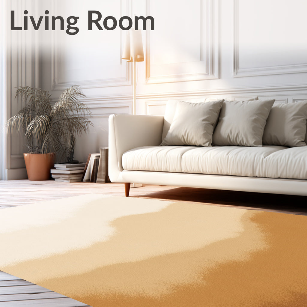 Earthy Tones Layered Landscape Abstract Rug