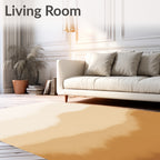 Earthy Tones Layered Landscape Abstract Rug