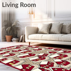 Crimson Townhouse Cluster Rug