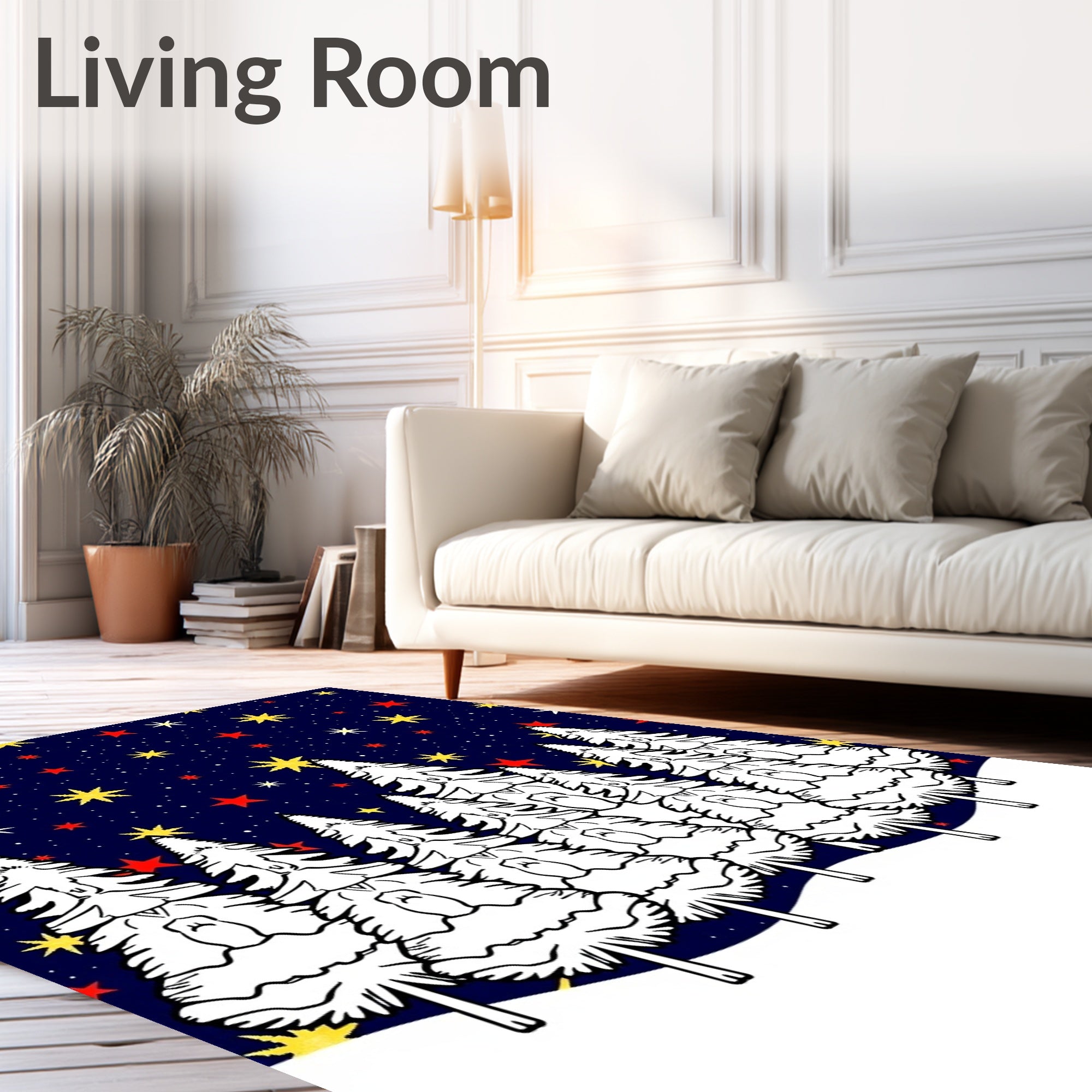 Night Sky Starry Forest Rug