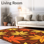 Autumn Leaf Cascade Brown Rug